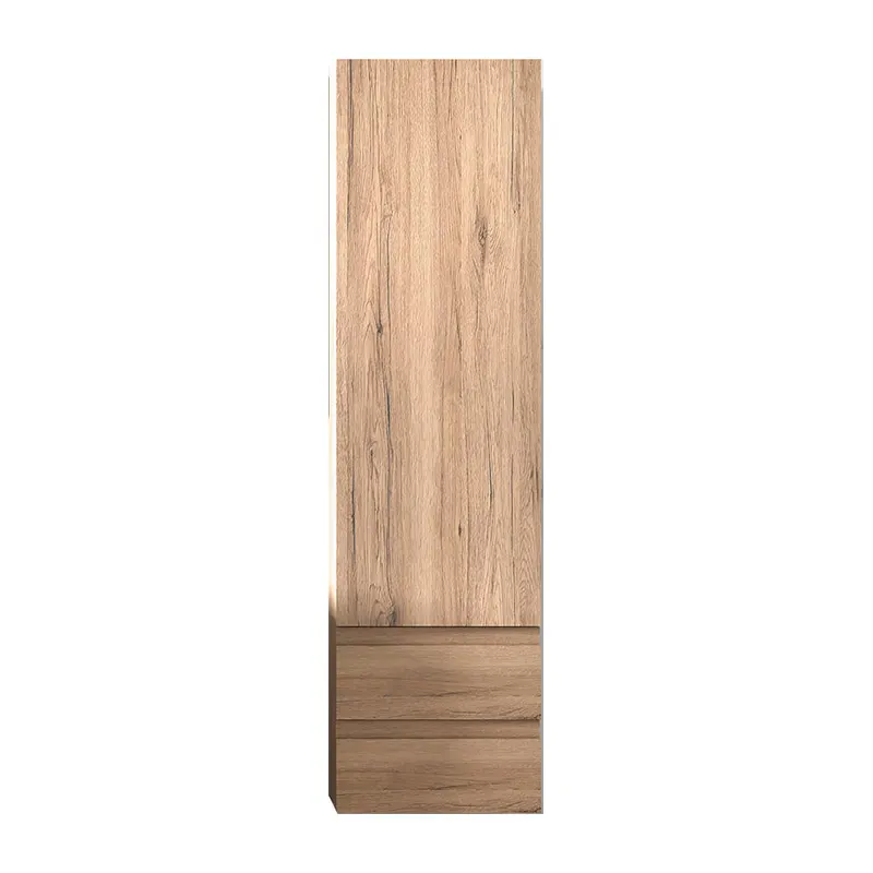 Dulap inalt cu 1 usa si 2 sertare, Kolpasan, Naomi, 149,5 cm, natural wood