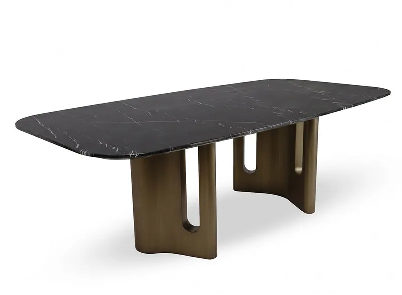 Masa ESANZA 240 x 120 CM - Negru/Gold / 240x120cm