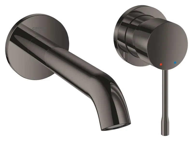 Baterie lavoar Grohe 19408A01, Essence, 1 2 , pe perete, M, 183 mm, necesita valva, lucios, grafit