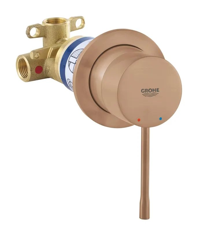 Unitate comanda Grohe 29197DL0, Essence, 2 functii, include valva, mat, cupru