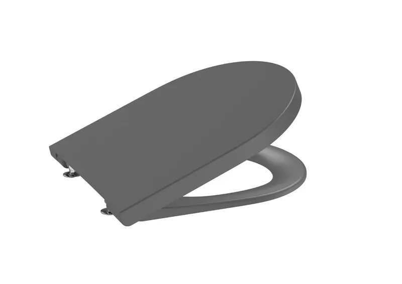 Capac WC Roca A80152C64B, 415 mm, 374 mm, 1 functii speciale, capac softclose, suprafata antiaderent, Antracit
