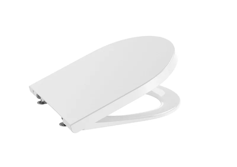 Capac WC Roca A80152C00B, Inspira Round, pentru wc, capac softclose, eliberare rapida, suprafata antibacteriana, alb