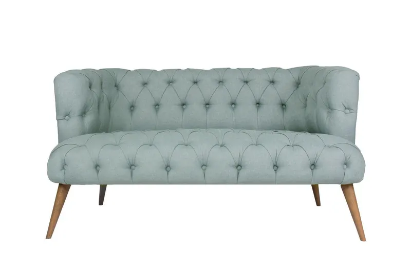 Canapea fixă 2 locuri West Monroe, Diverse culori, 140x75x76 cm - Indigo blue