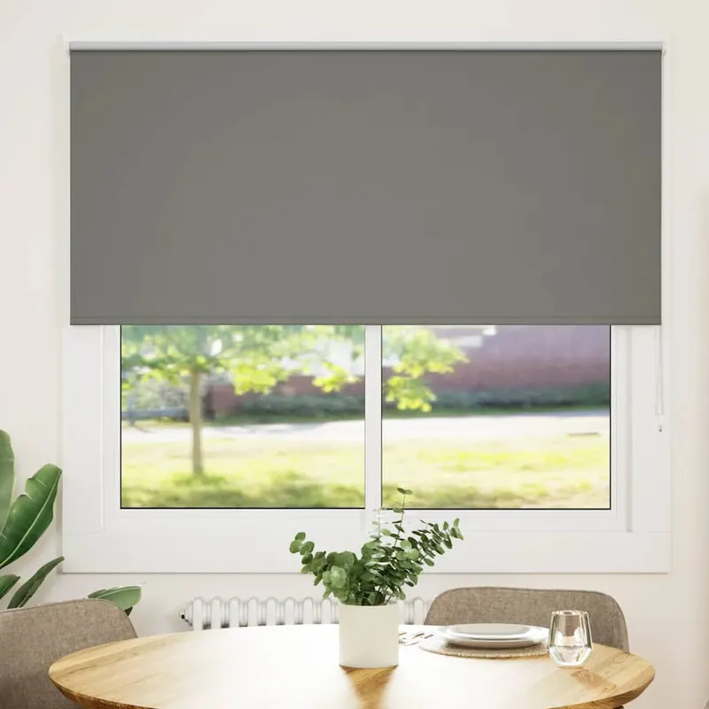 jaluza cu role opace gri 160x130 cm latime material 156,6 cm