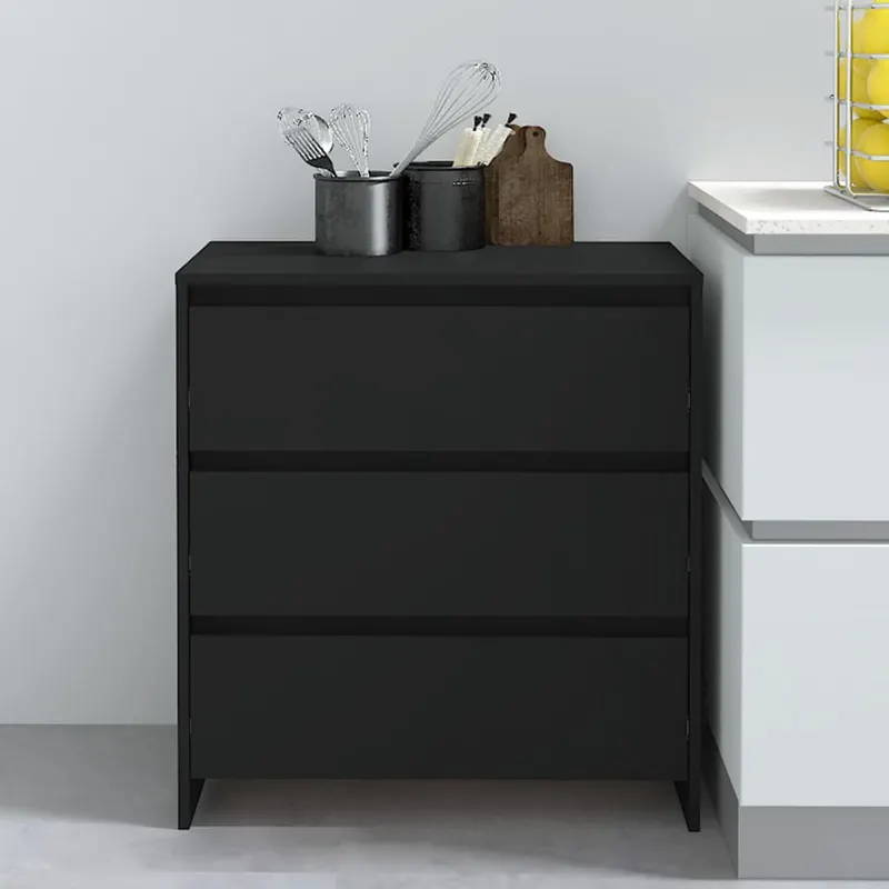 servanta, negru, 70x41x75 cm, pal