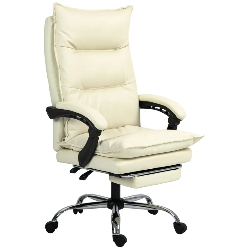 Vinsetto Fotoliu Birou Negru – Rabatabil, Suport Picioare & Ergonomic