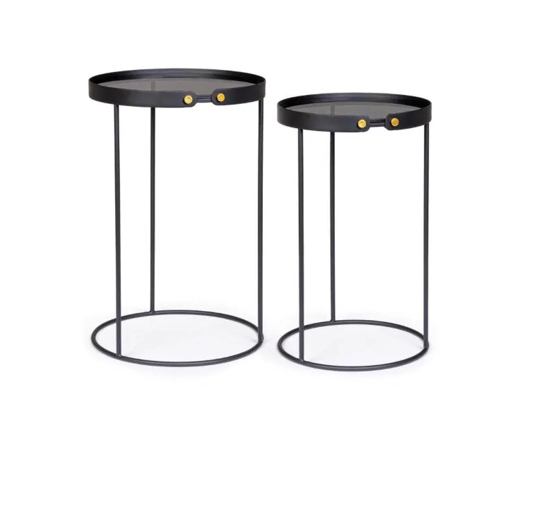 Set 2 măsuțe de cafea ZEINA ROUND Ø38 cm