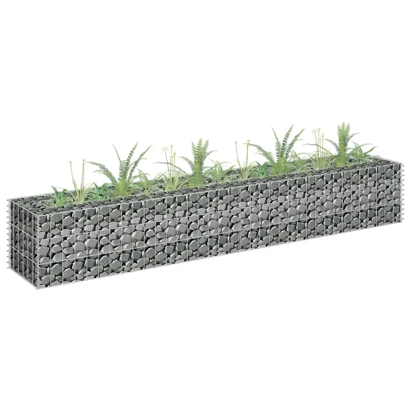 strat inaltat gabion, 180 x 30 x 30 cm, otel galvanizat