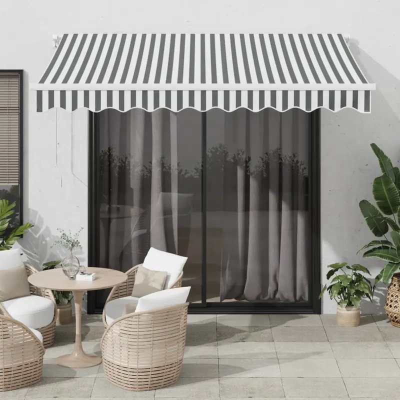 copertina retractabila automat, antracit/alb, 300x250 cm