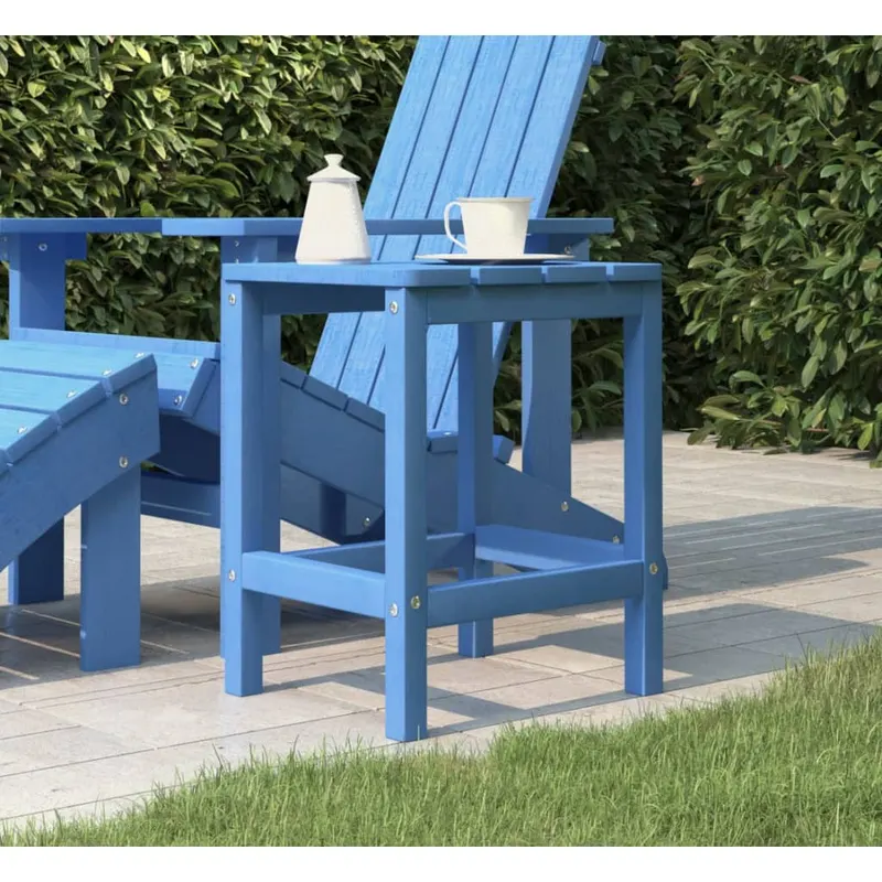 masa adirondack de gradina ,albastru aqua, 38x38x46 cm, hdpe
