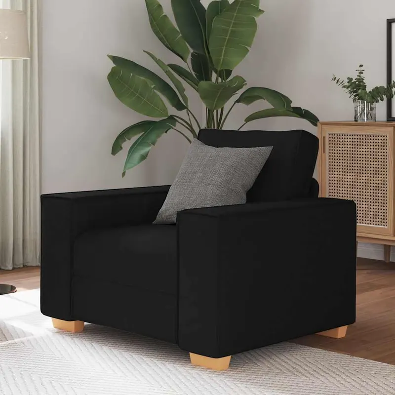canapea fotoliu negru 60 cm material textil