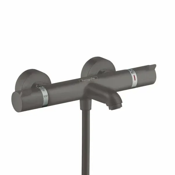 Baterie cada - dus termostatata Hansgrohe Ecostat Comfort negru - crom periat