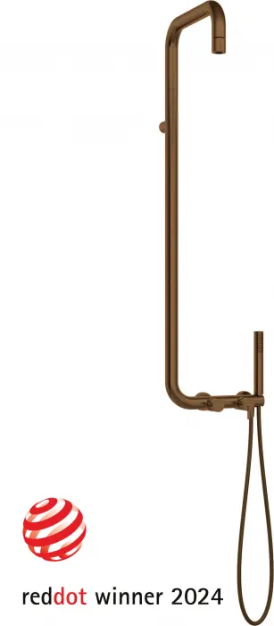 Coloana de dus culoare bronz periat cu baterie monocomanda Deante Silia