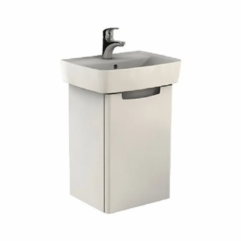 Set mobilier si lavoar Kolo Rekord, 50 cm, usa inchidere lenta, ceramica sanitara, alb lucios