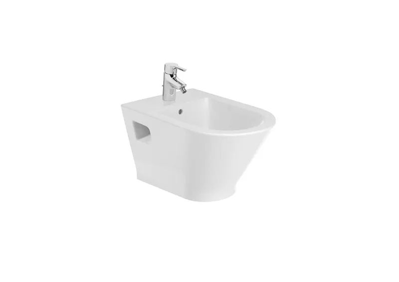 Bideu Roca A3570N5000, 540 mm, 350 mm, 315 mm, 1 nr orificii baterie, suprafata antiaderent, suspendat, Alb