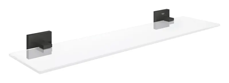 Raft baie Grohe 411092430, 530 mm, 145 mm, 2 orificii instalare, pe perete, sticla, metal, elemente fixare, Negru