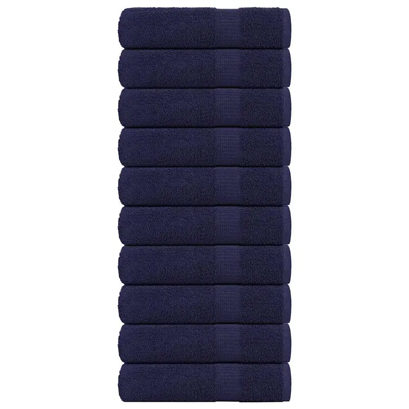 Prosoape de baie, frogn, 10 buc, albastru marin, 100x150 cm, 360 g/m2