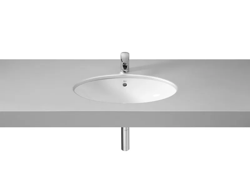 Lavoar Roca A327871001, Berna, montaj sub blat, nr orificii baterie fara, preaplin, zona montaj interior, alb