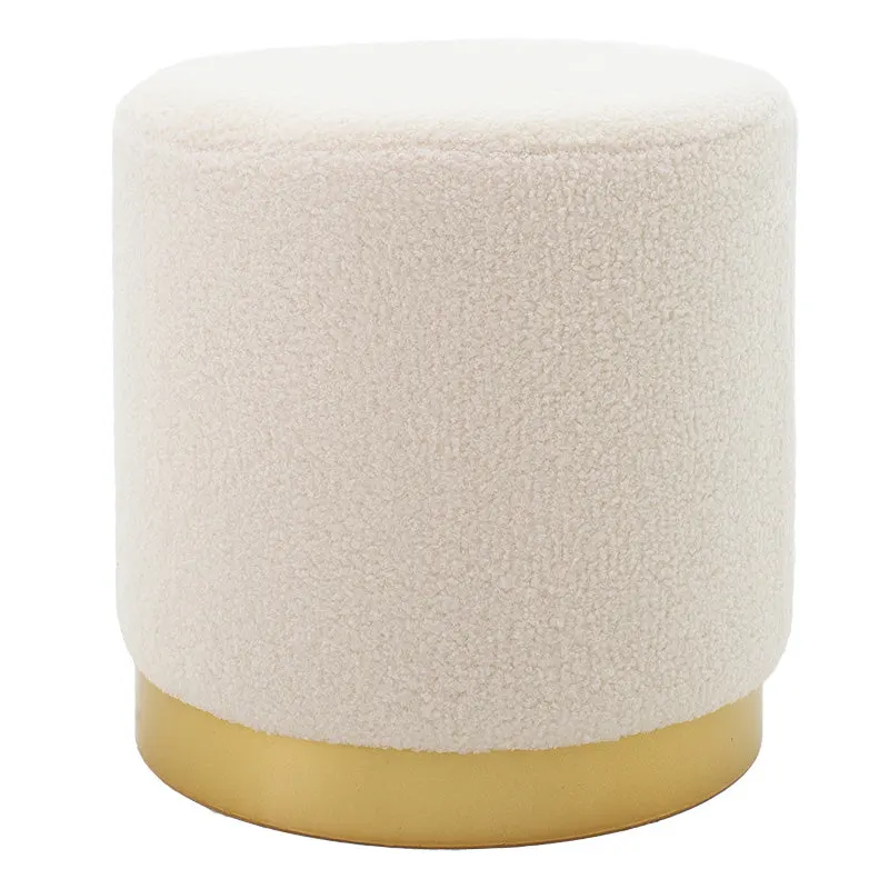 Taburet Dash catifea 35x35 cm - Crem