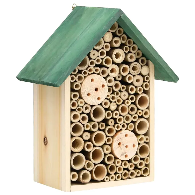 casa pentru insecte, 2 buc., 23x14x29 cm, lemn masiv de brad