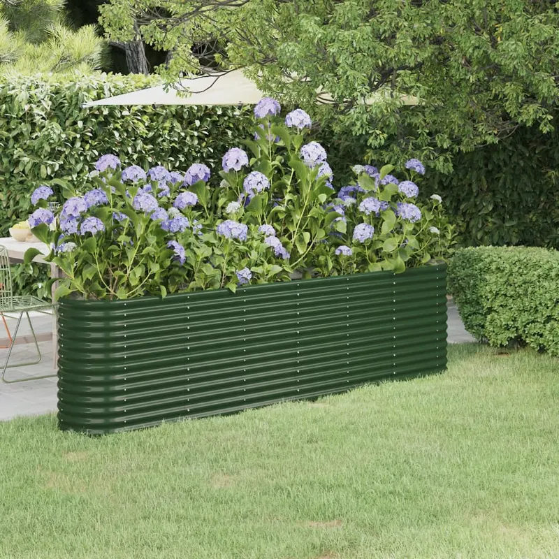 strat inaltat gradina 260x40x68 cm otel vopsit electrostatic