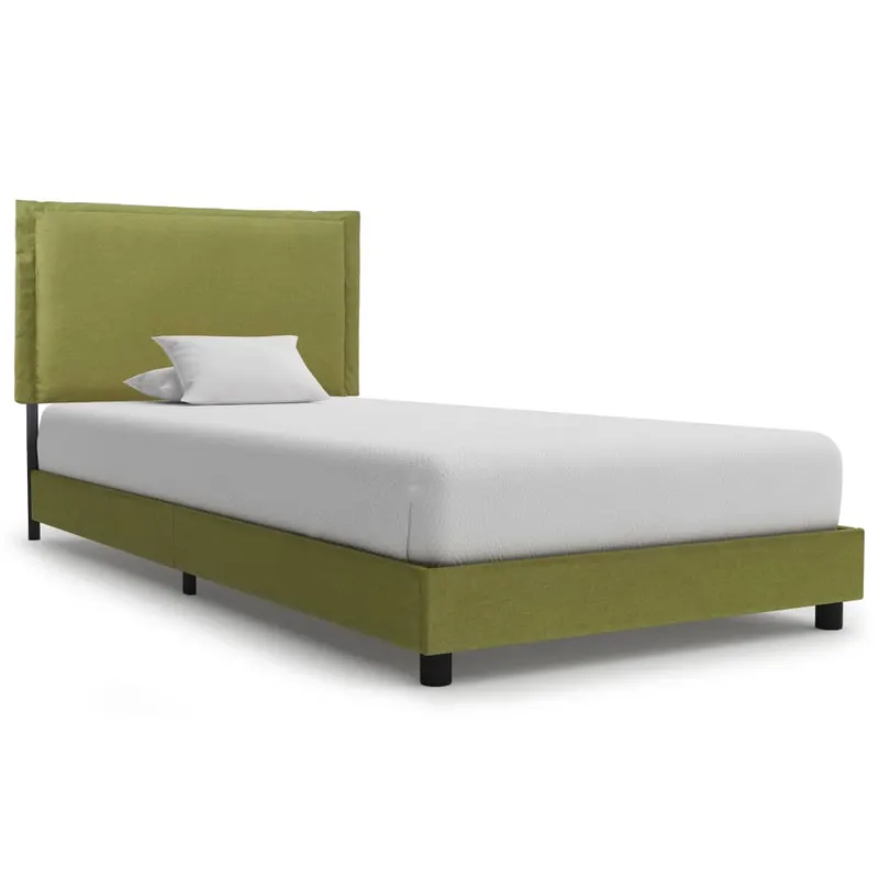cadru de pat, verde, 90 x 200 cm, material textil