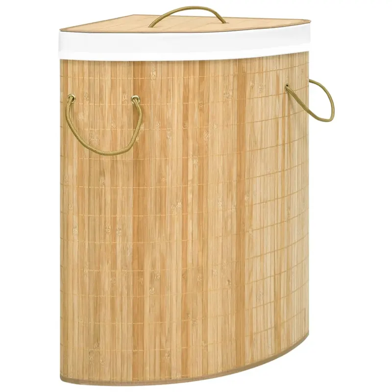 cos de rufe din bambus de colt, 60 l