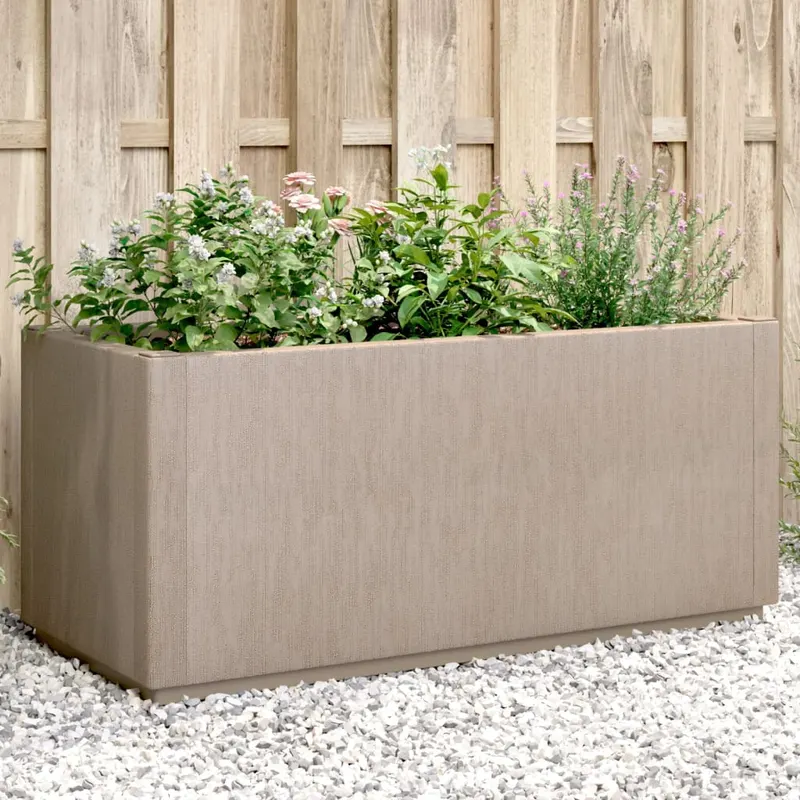 jardiniera de gradina, maro deschis, 80x36x35 cm, pp