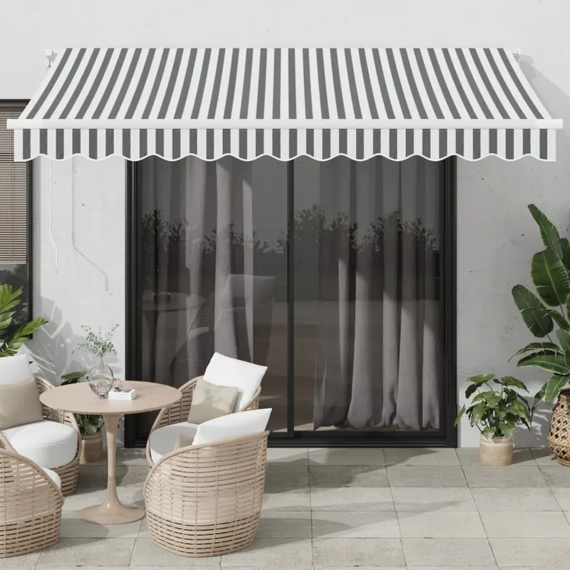 copertina retractabila automat, antracit/alb, 350x250 cm
