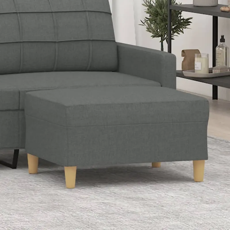 taburet, gri inchis, 70x55x41 cm, material textil