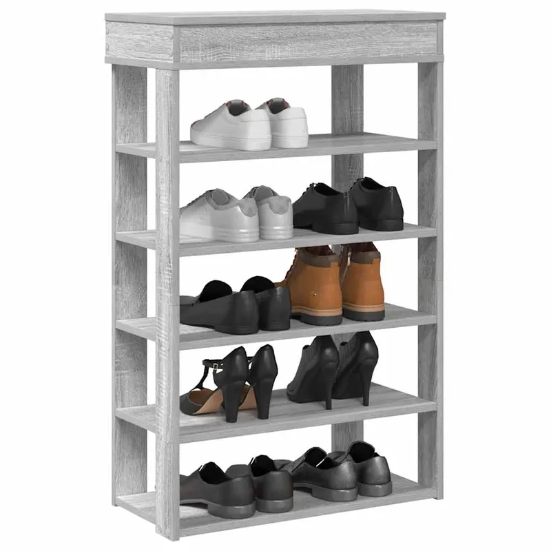 pantofar, gri sonoma, 60x30x98 cm, lemn prelucrat