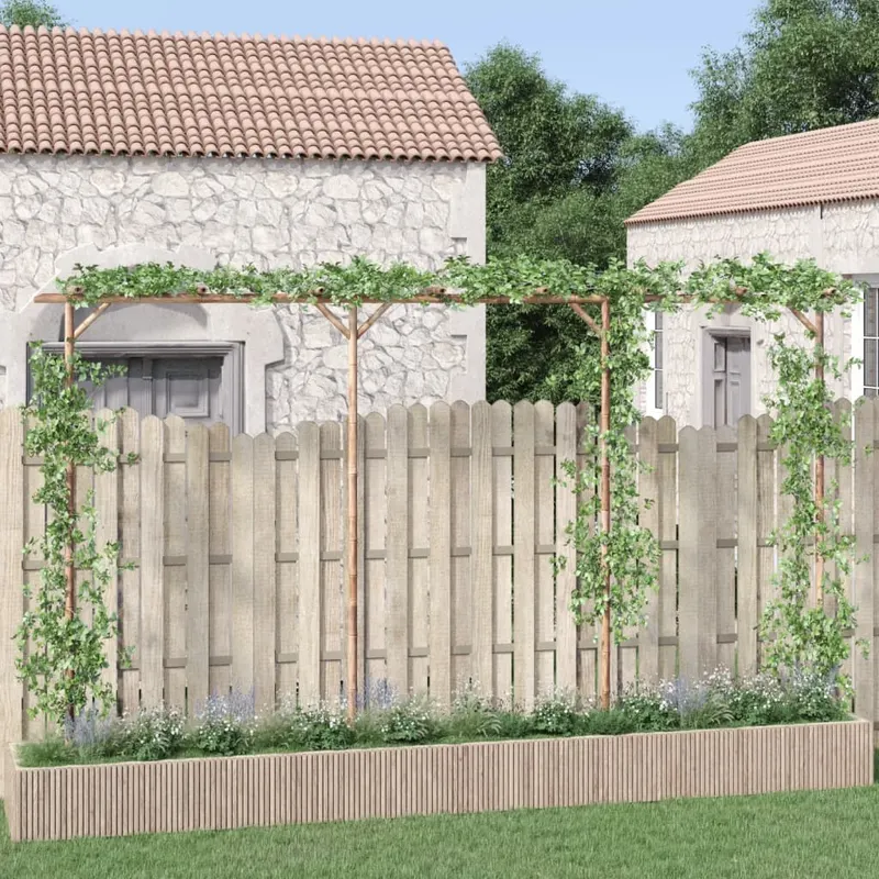 pergola, 385x40x205 cm, bambus