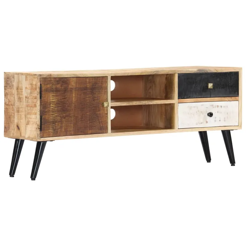 comoda tv, 115x30x47 cm, lemn masiv de mango