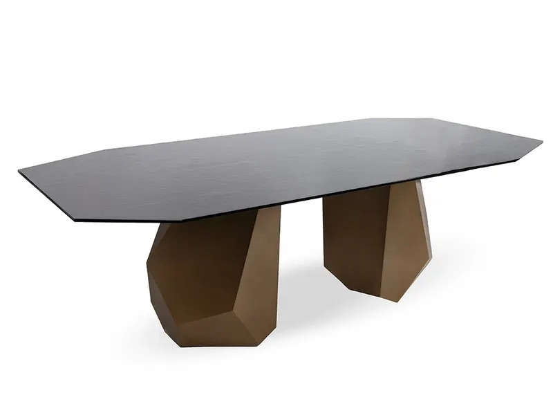 Masa CELASTO 240 x 120 CM - Negru/Gold / 240x120cm