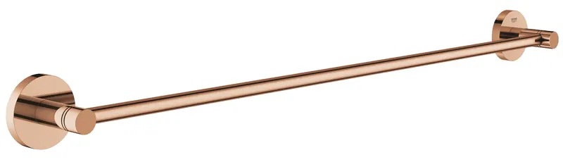 Bara prosop Grohe 40366DA1, 600 mm, 60 mm, 2 orificii instalare, 1 rafturi, pe perete, metal, posibiltiate lipire, Cupru