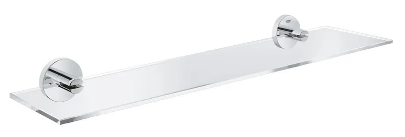Raft baie Grohe 41202000, 530 mm, 145 mm, 2 orificii instalare, pe perete, sticla, metal, elemente fixare ascunse, Crom