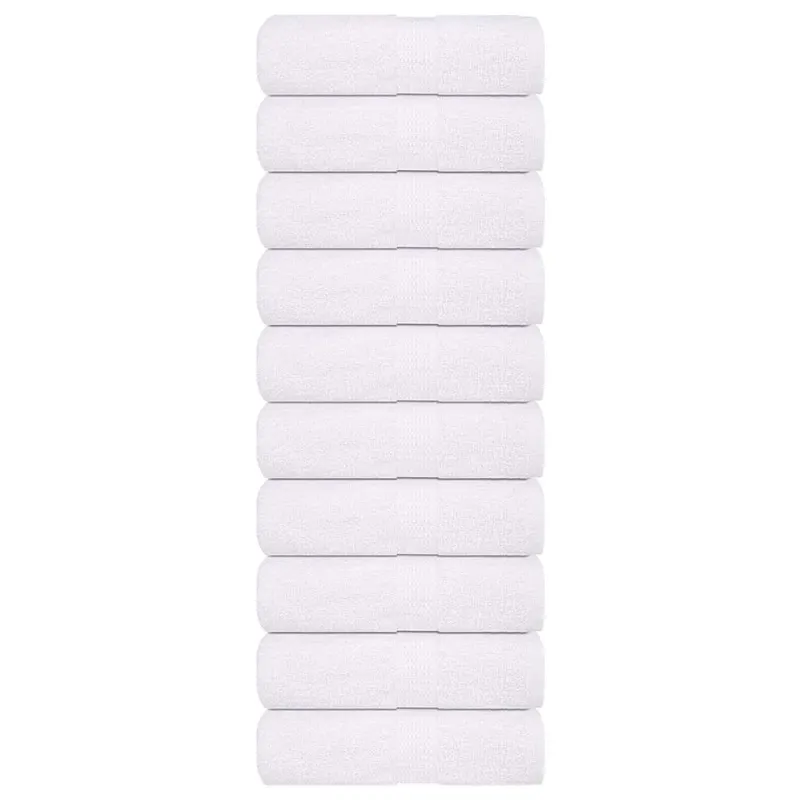 Prosoape de baie, frogn, 10 buc., alb, 30x30 cm, 360 g/m2