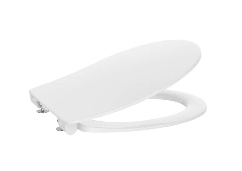 Capac WC Roca A801E52002, Victoria, pentru wc, capac softclose, slim, eliberare rapida, suprafata antibacteriana, alb