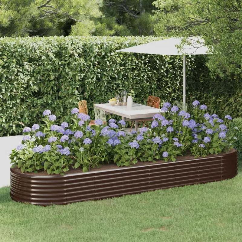 strat inaltat gradina 322x100x36 cm otel vopsit electrostatic