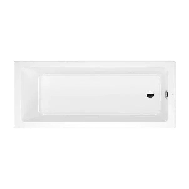 Cada dreptunghiulara VilleroyBoch Targa Plus Solo alb alpin 170x75 cm