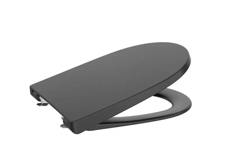 Capac WC Ona, compact, SoftClose, plastic, mat, negru, A801E22081