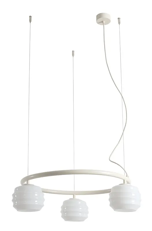 Lampa suspendata MOLN RING 3 - Alb bumbac