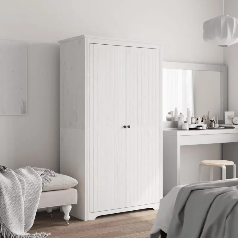 Șifonier bodo, alb, 99x53,5x173 cm, lemn masiv de pin