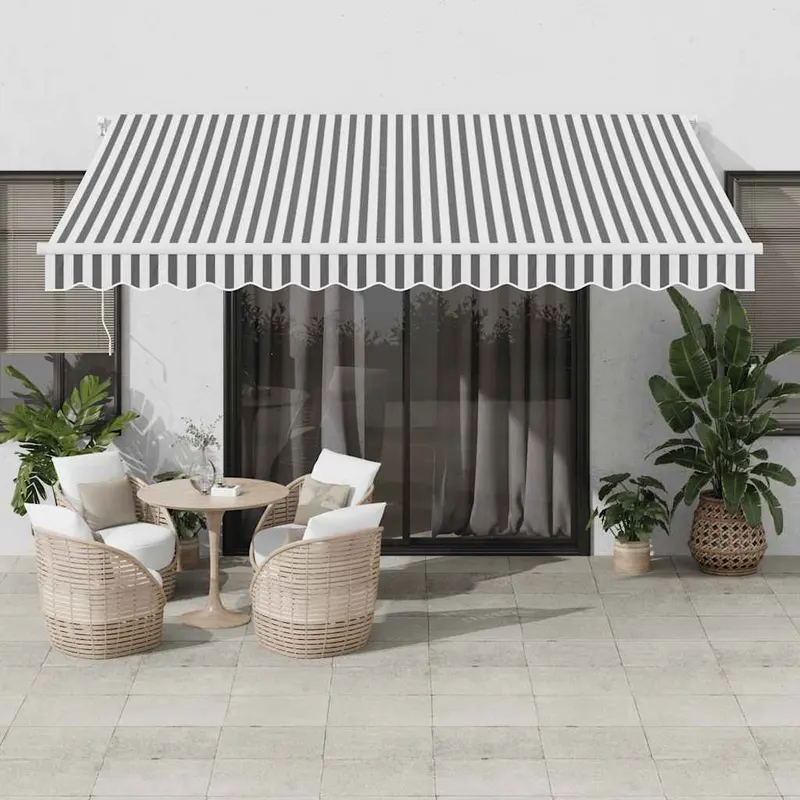 copertina retractabila automat, antracit/alb, 400x300 cm