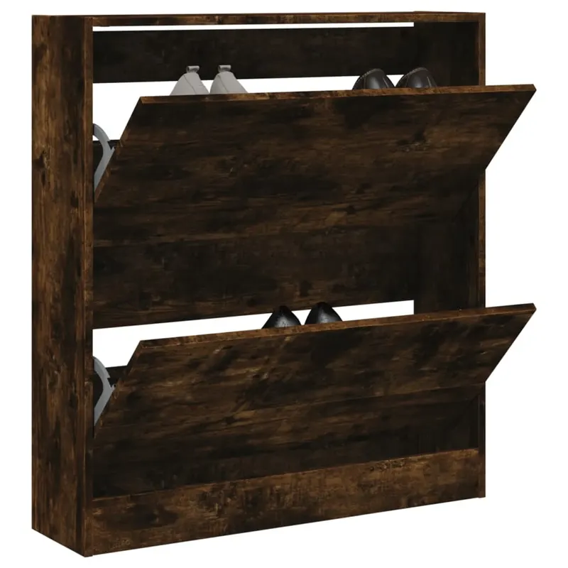 pantofar, stejar fumuriu, 80x21x87,5 cm, lemn compozit