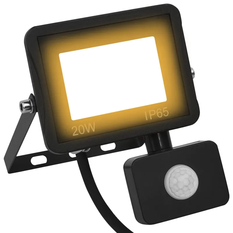 proiector led cu senzor, 20 w, alb cald