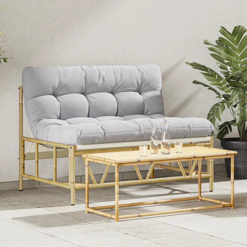 banca de gradina cu perna 110x80x71 cm otel