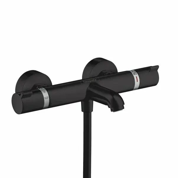 Baterie cada - dus termostatata Hansgrohe Ecostat Comfort negru mat