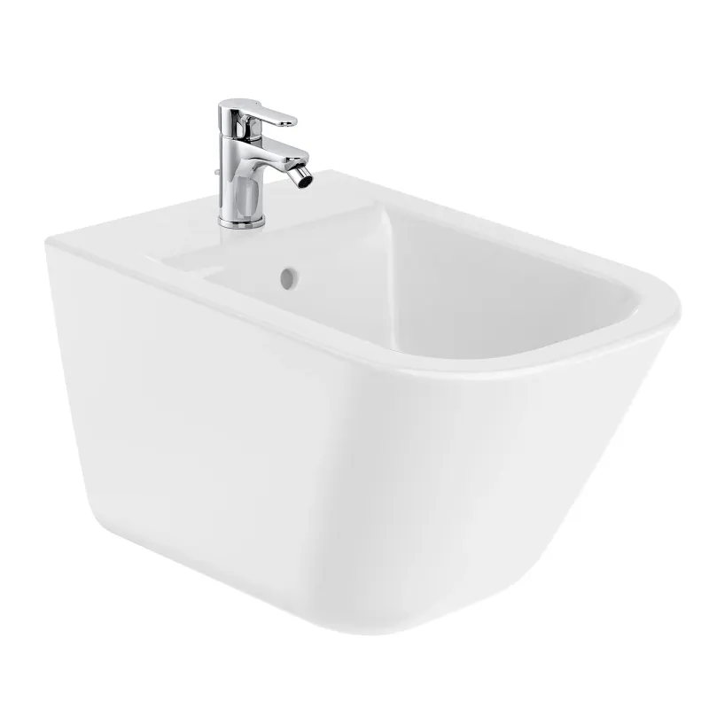 Bideu Roca A357476000, 540 mm, 350 mm, 315 mm, 1 nr orificii baterie, suprafata antiaderent, suspendat, Alb