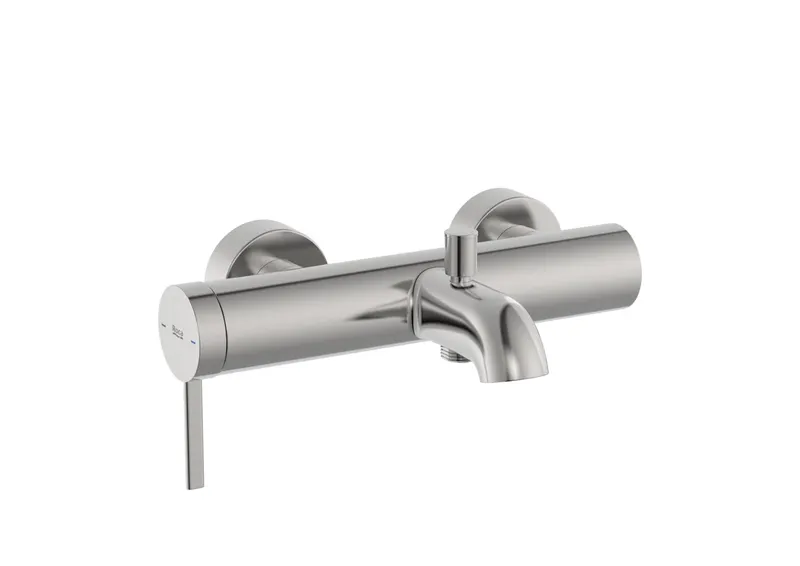 Baterie cada Roca A5A029ESM0, 0.8 bar, 172 mm, 267 mm, 119 mm, 2 orificii instalare, 1 2 dimensiune racord, Otel satinat
